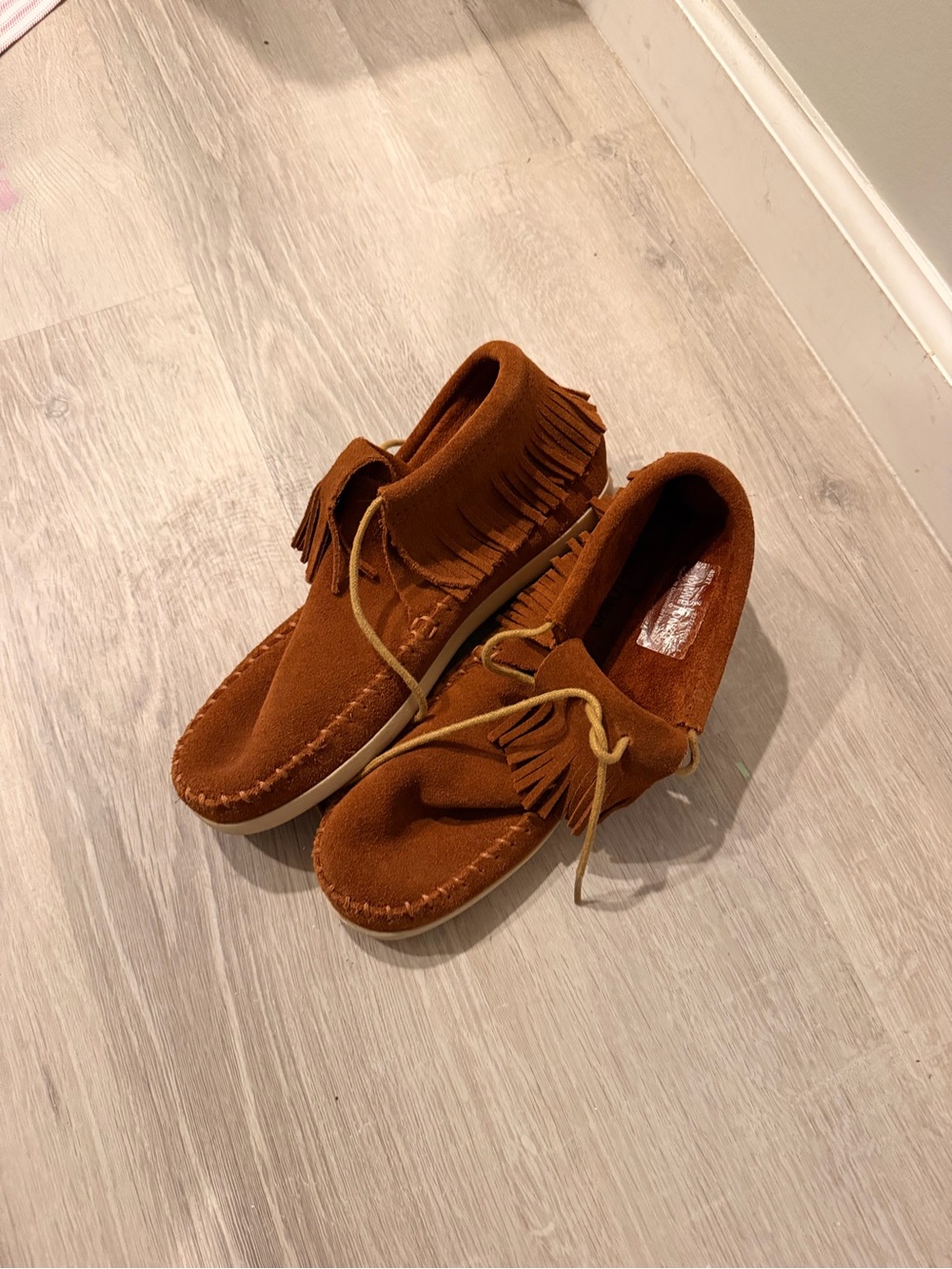 Women's Fringe Suede Slip-On Loafers - Brown
